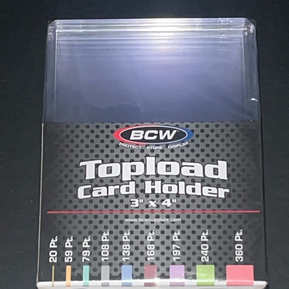 BCW Top Load Card Holder 197pt New Sealed Trading Card Holders - Picture 3 of 3